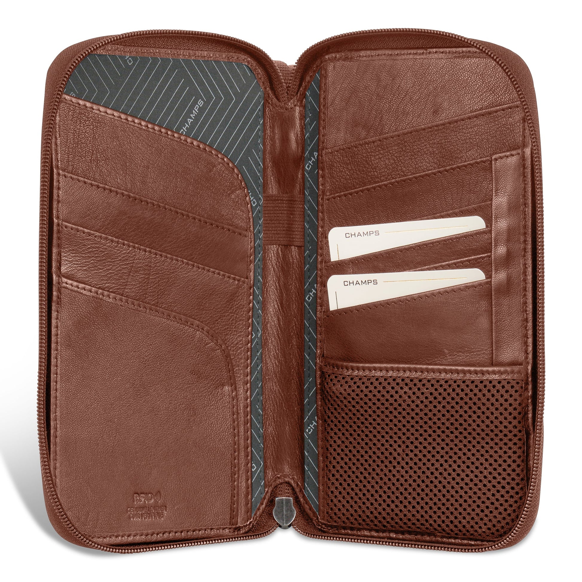 Champs Passport Case Champs Onyx Leather Multi Passport Case