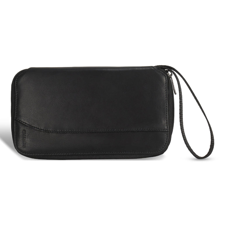 Champs Passport Case Champs Onyx Leather Multi Passport Case