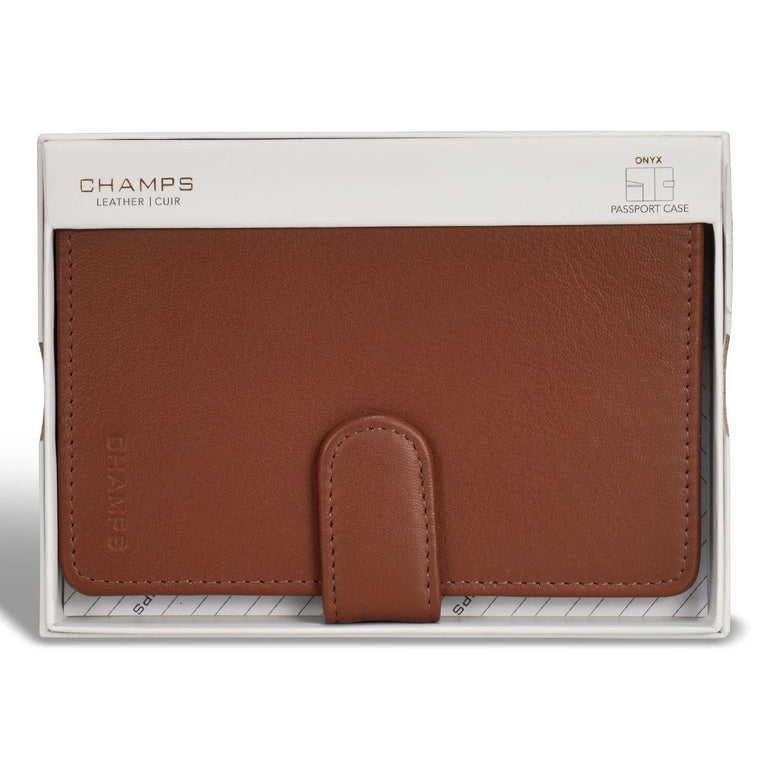 Champs Passport Case Champs Onyx Leather Passport Case