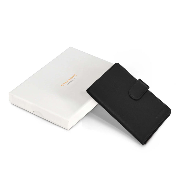 Champs Passport Case Champs Onyx Leather Passport Case