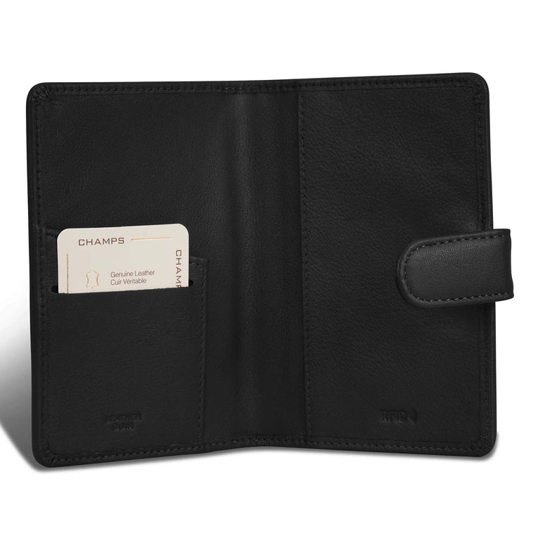 Champs Passport Case Champs Onyx Leather Passport Case