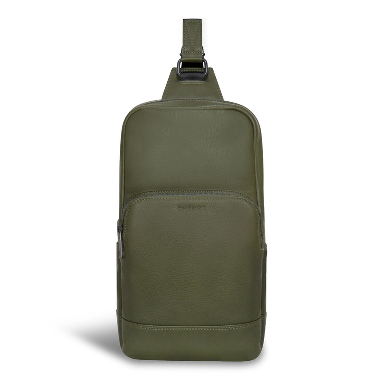 Champs Sling Bag Khaki Champs Onyx Leather Sling