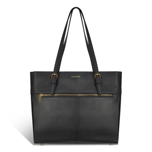 Champs Tote Bag Black Champs Gala Leather Tote Bag