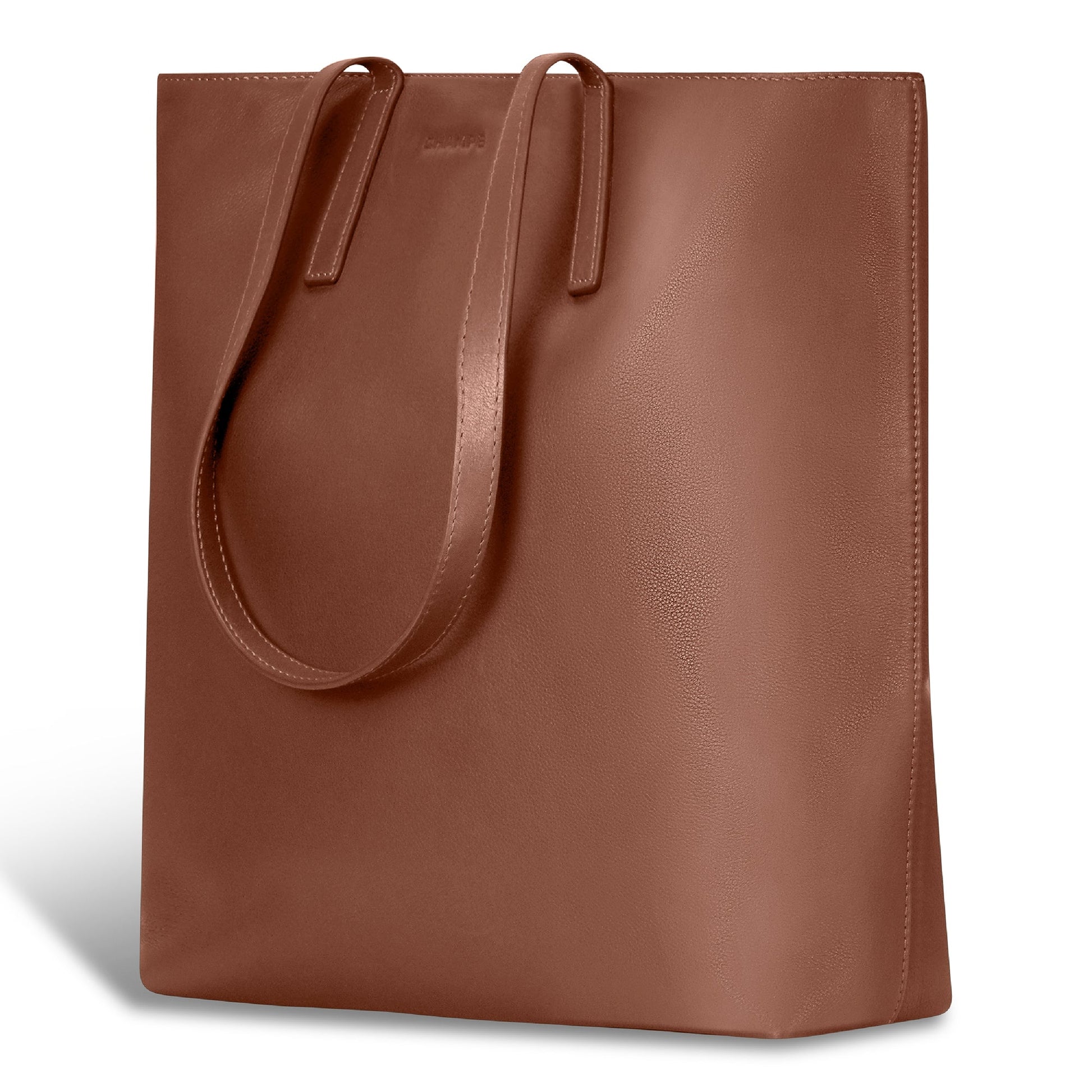 Champs Tote Bag Champs Onyx Leather Vertical Tote