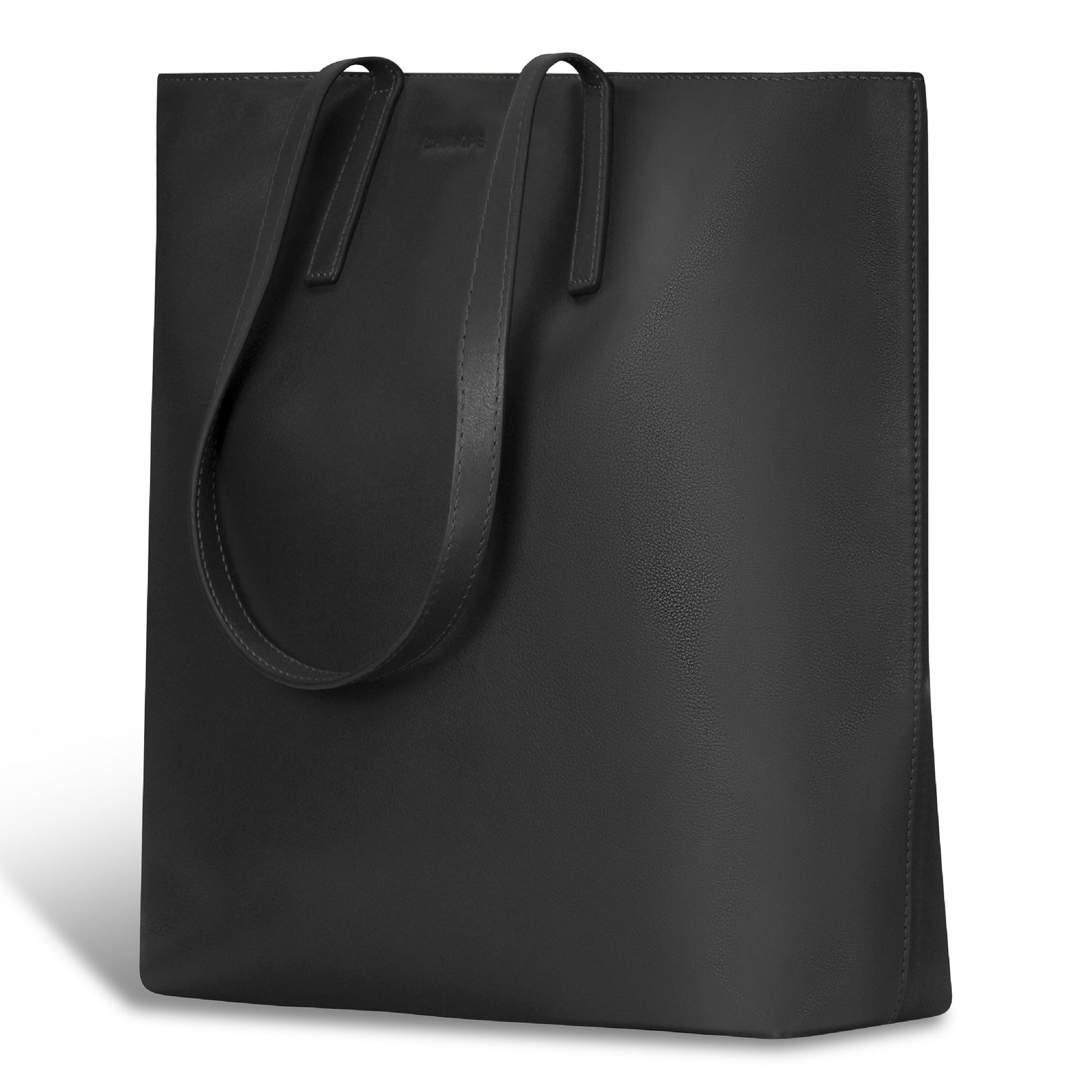 Champs Tote Bag Champs Onyx Leather Vertical Tote