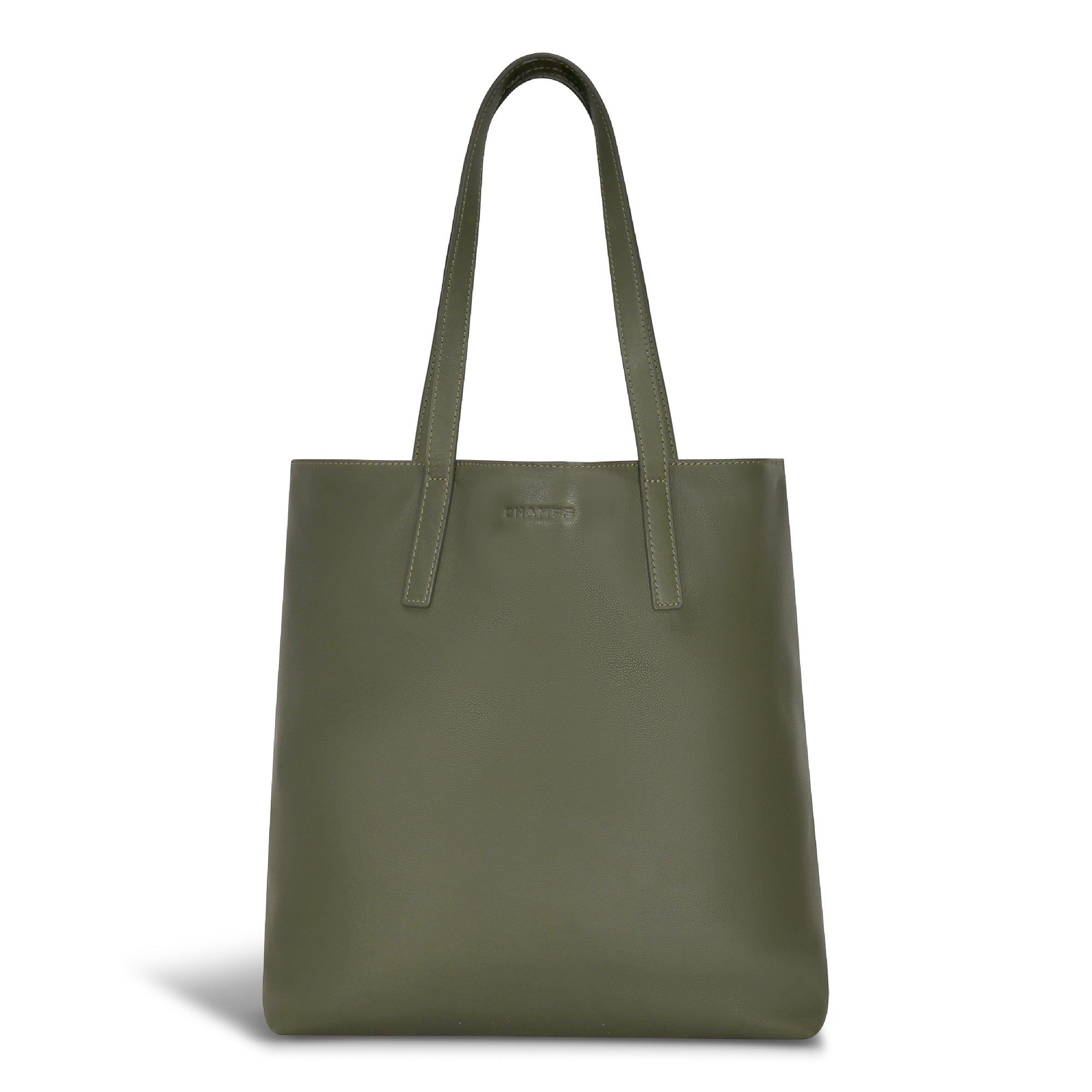 Champs Tote Bag Khaki Champs Onyx Leather Vertical Tote