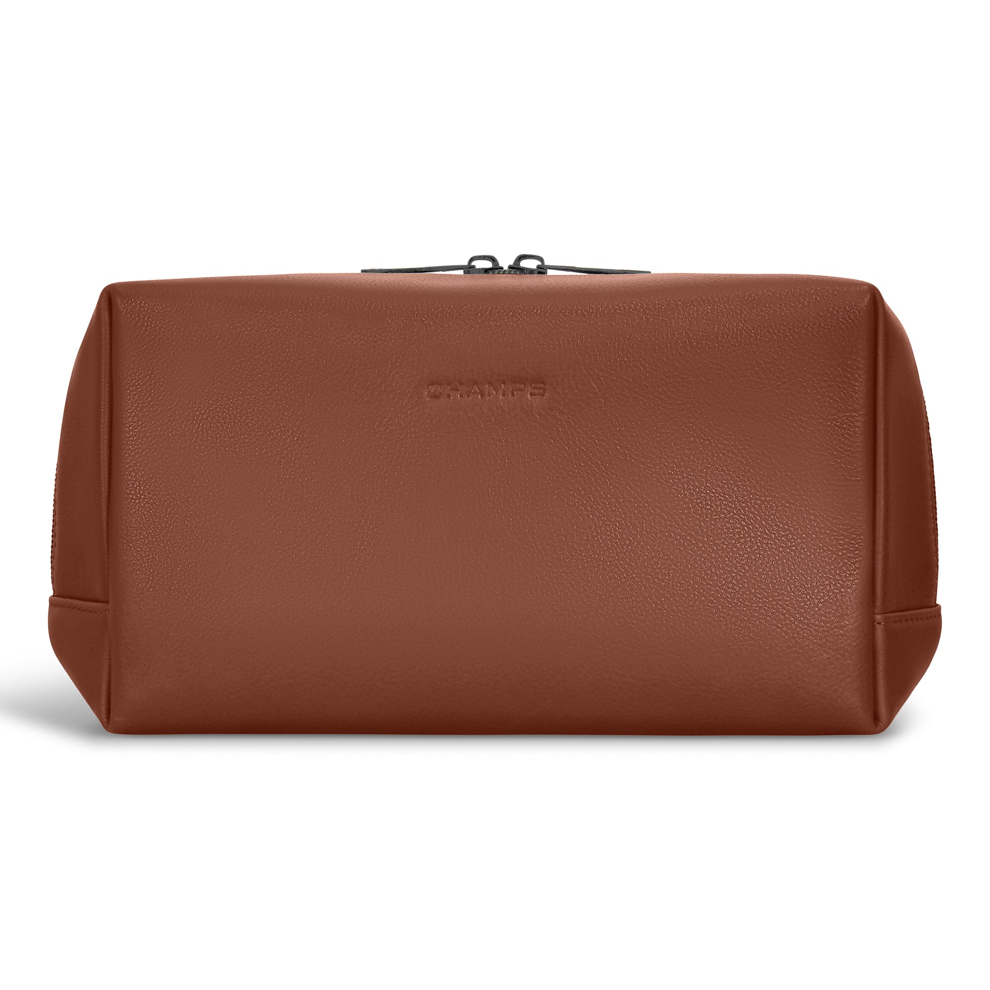 Champs Travel Accessories Brown Champs Onyx Leather Toiletry Bag