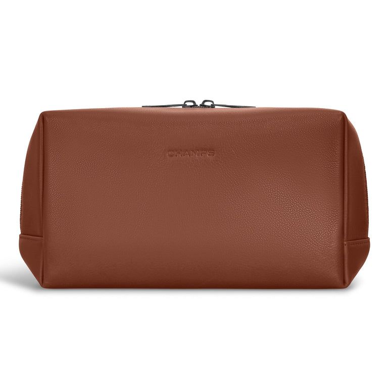 Champs Travel Accessories Brown Champs Onyx Leather Toiletry Bag
