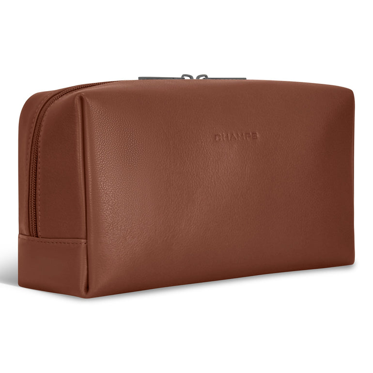 Champs Travel Accessories Champs Onyx Leather Toiletry Bag