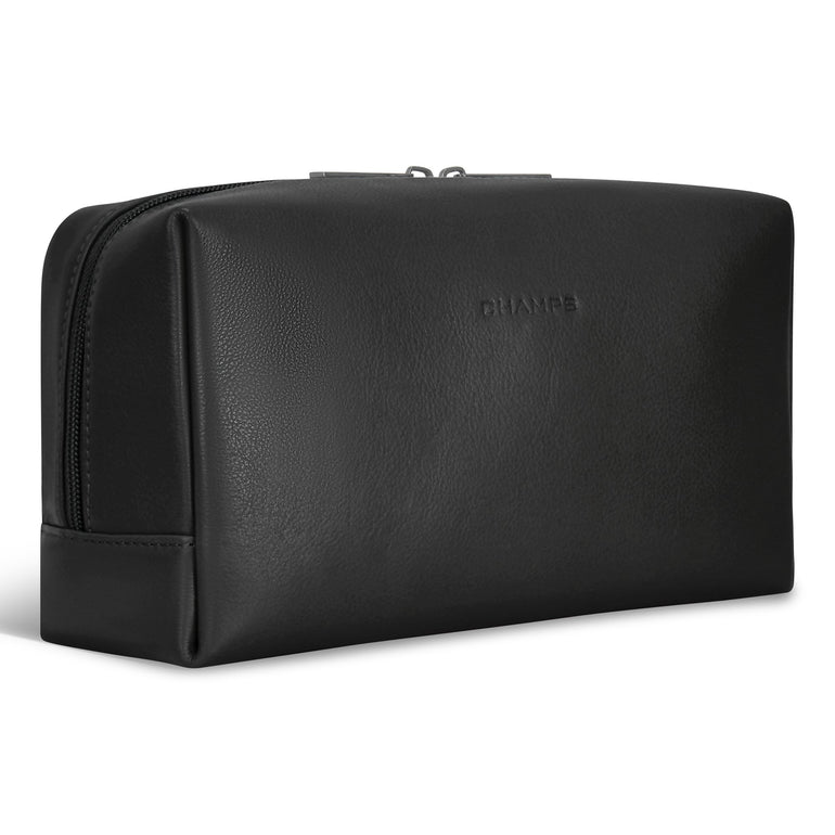 Champs Travel Accessories Champs Onyx Leather Toiletry Bag