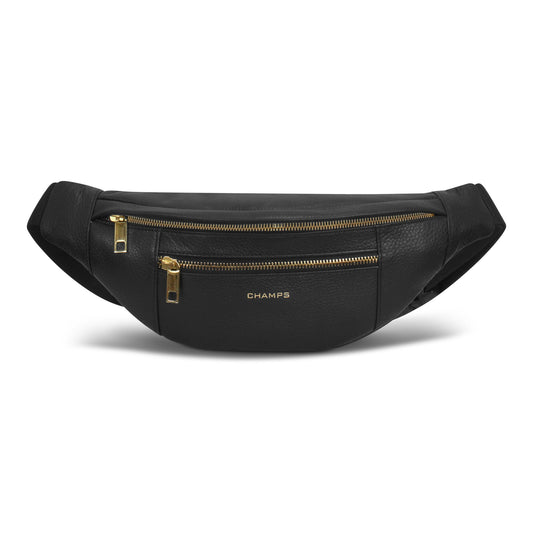 Champs Waist Pouches Black Champs Gala Leather Waist Pack