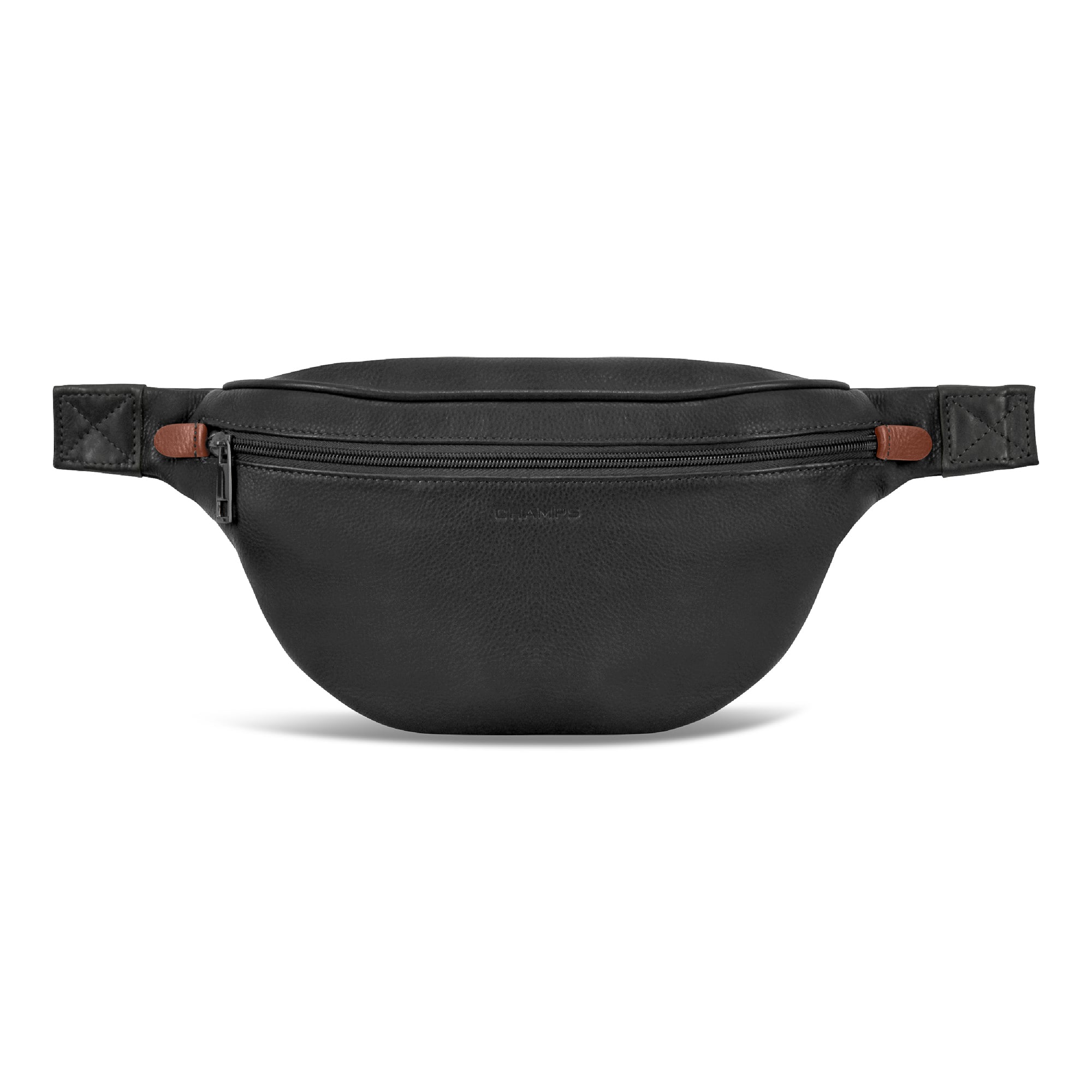 Champs Waist Pouches Black Champs Onyx Leather Waist Pack