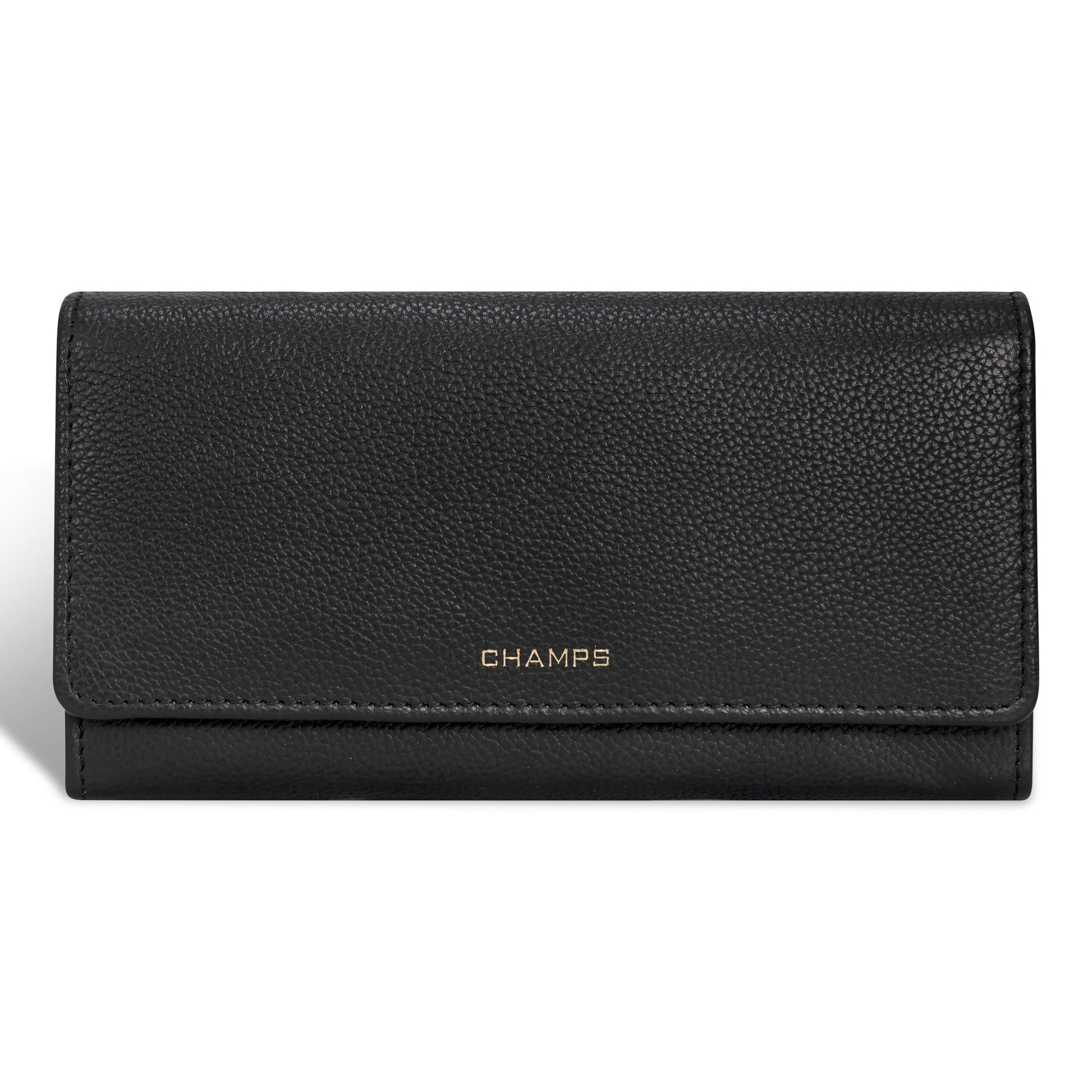 Champs Wallets Black Champs Gala Leather Flap-Clutch Wallet