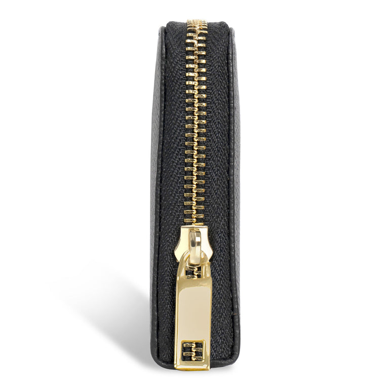Champs Wallets Black Champs Gala Leather Zip-Clutch Wallet