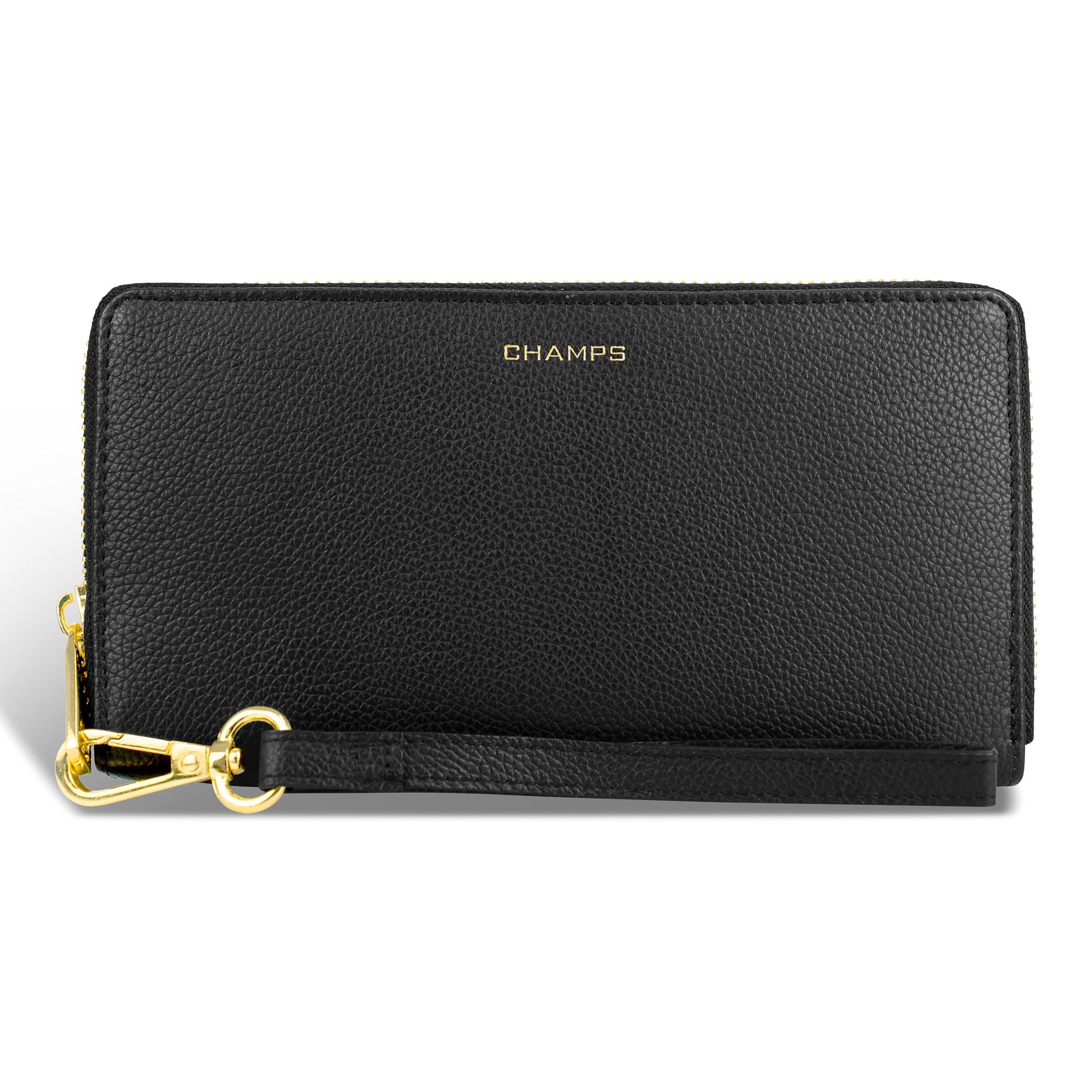 Champs Wallets Black Champs Gala Leather Zip-Clutch Wallet
