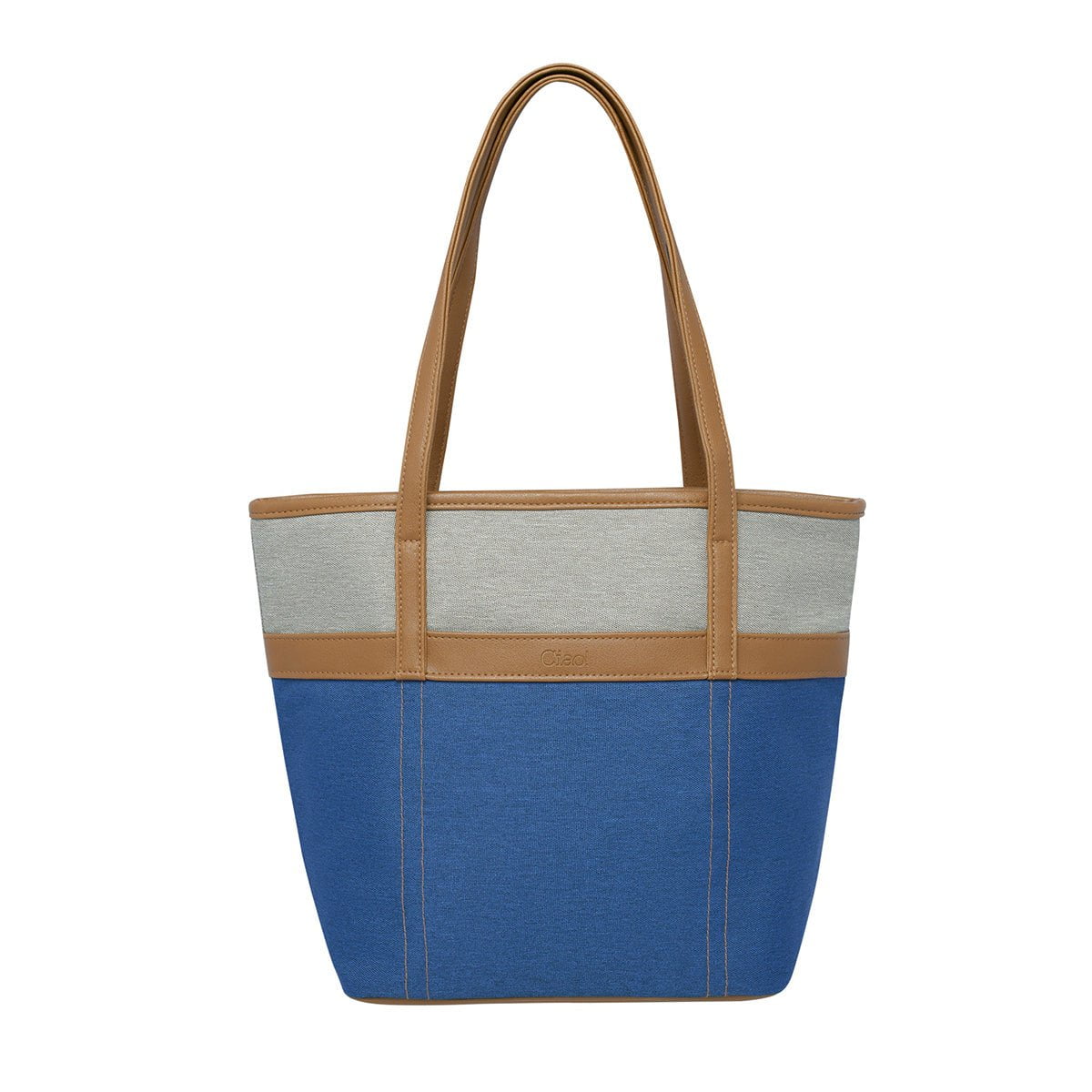 CIAO Lunch Bag Blue CIAO "Heather" 2 Tone Satchel Cooler