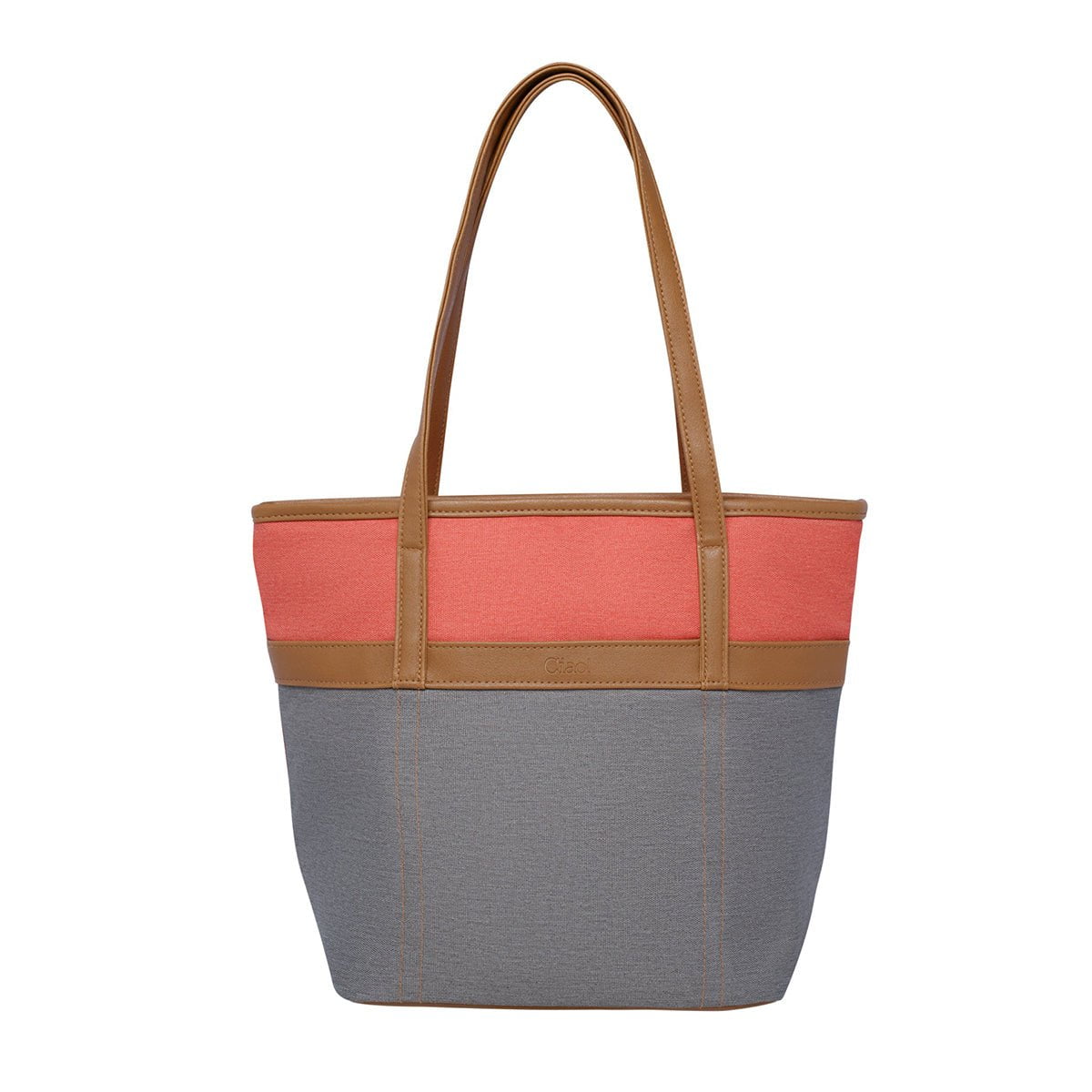 CIAO Lunch Bag Coral CIAO "Heather" 2 Tone Satchel Cooler