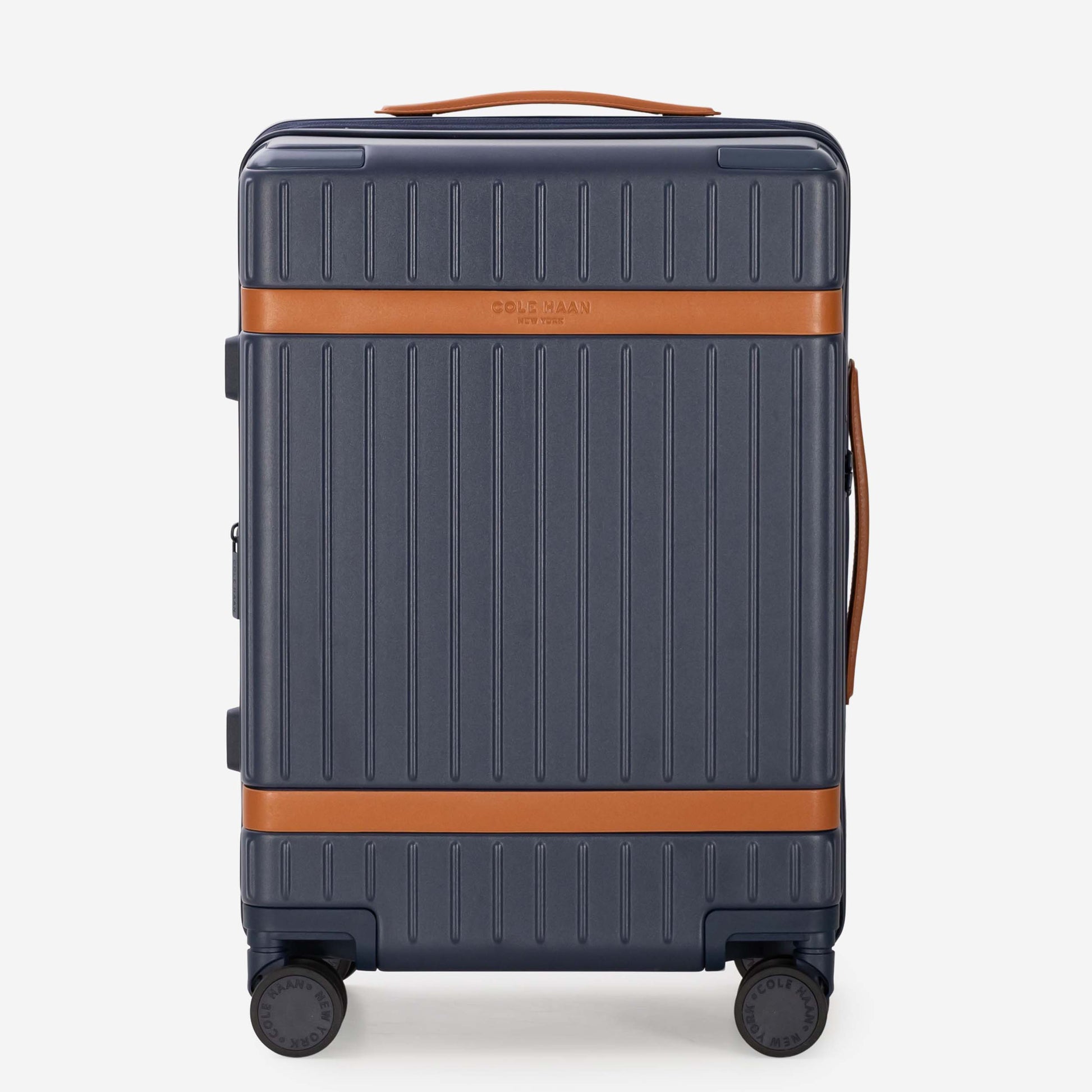 Cole Haan Luggage Navy Blazer/British Tan Cole Haan Legacy Grand Premium Hardside Carry-On Luggage