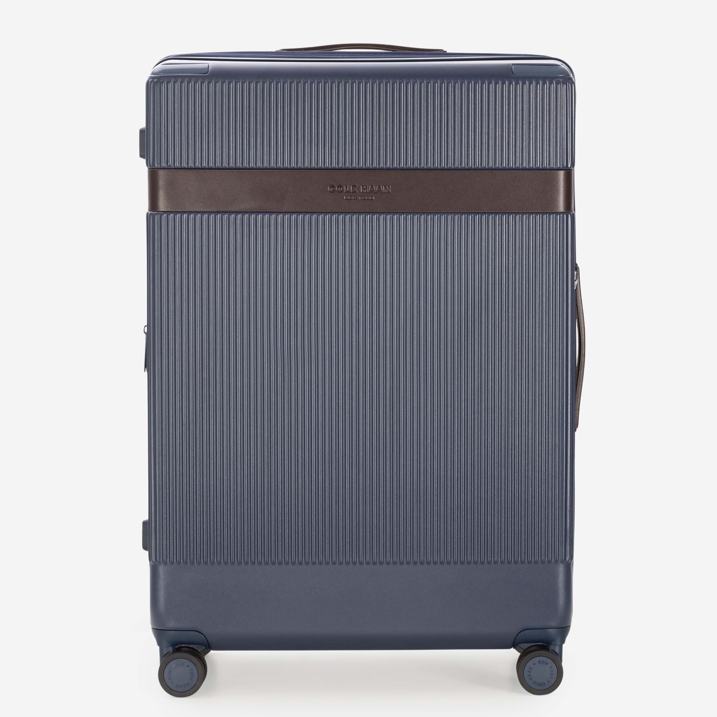 Cole Haan Luggage Navy Blazer/DNA Dark Chocolate Cole Haan Heritage Pro Premium Hardside Large Checked Luggage