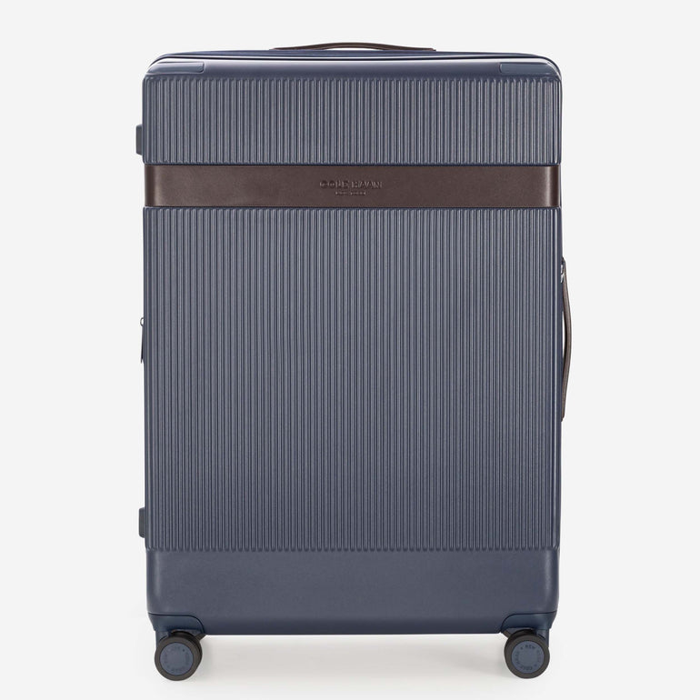 Cole Haan Luggage Navy Blazer/DNA Dark Chocolate Cole Haan Heritage Pro Premium Hardside Large Checked Luggage