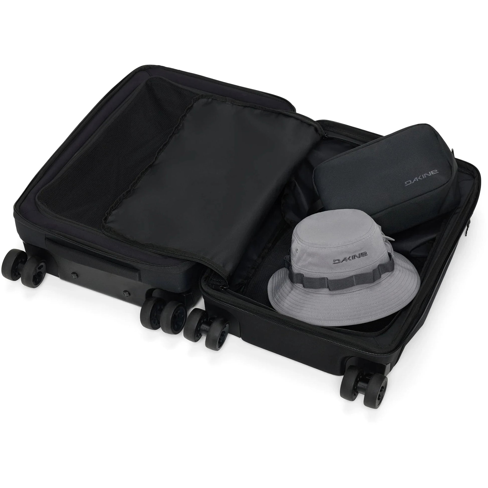 Dakine Luggage Black Dakine Split 4-Wheel Carry On Roller Bag 48L - Black