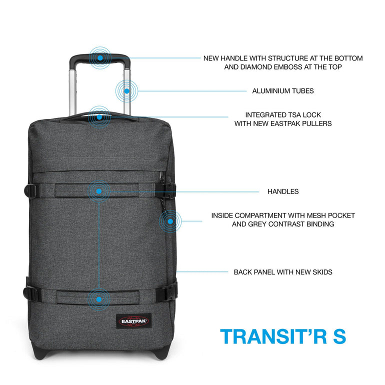 Eastpak Luggage Black Denim Eastpak Transit'R S - Black Denim