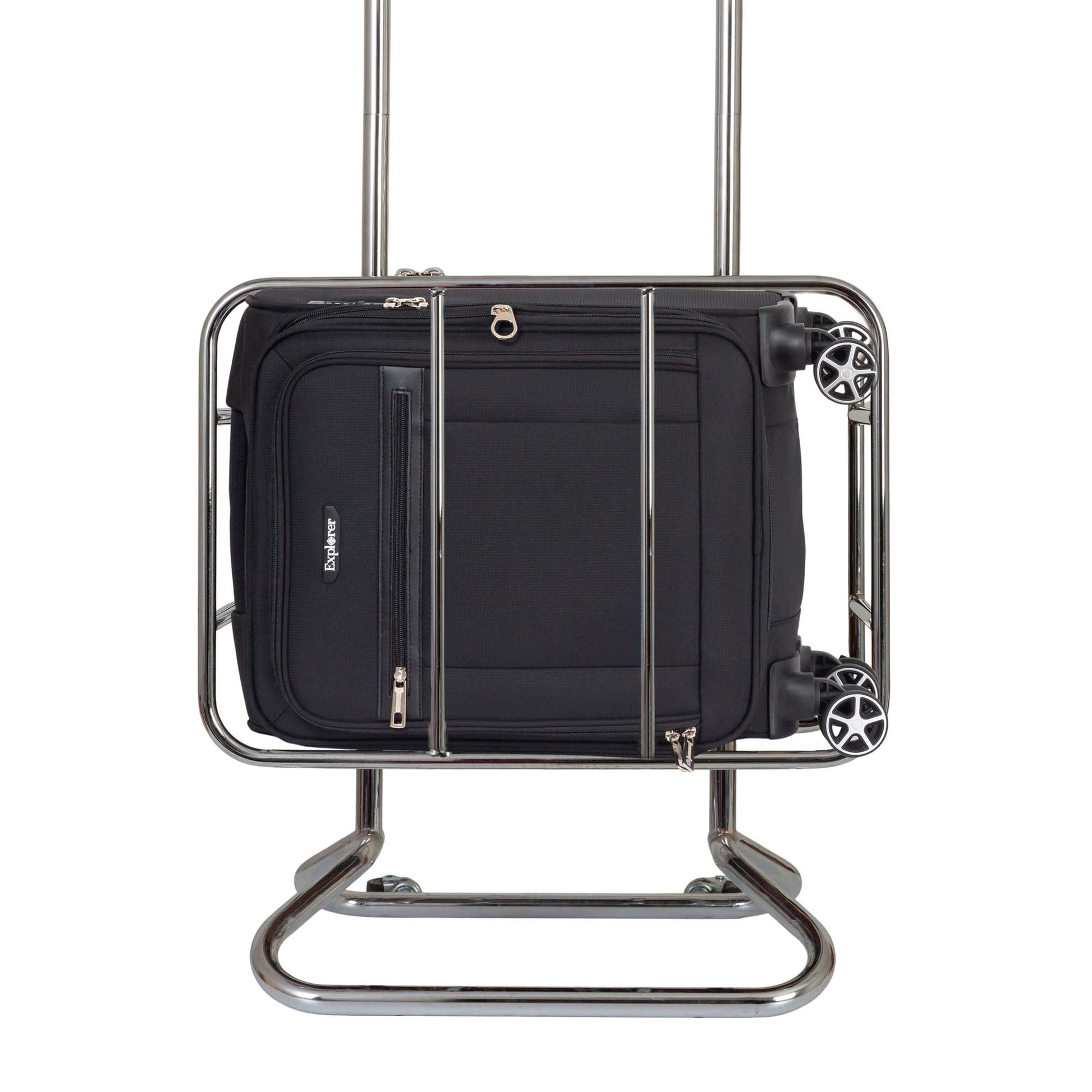 Explorer Luggage Black Explorer Onyx Carry-On Expandable Spinner Luggage
