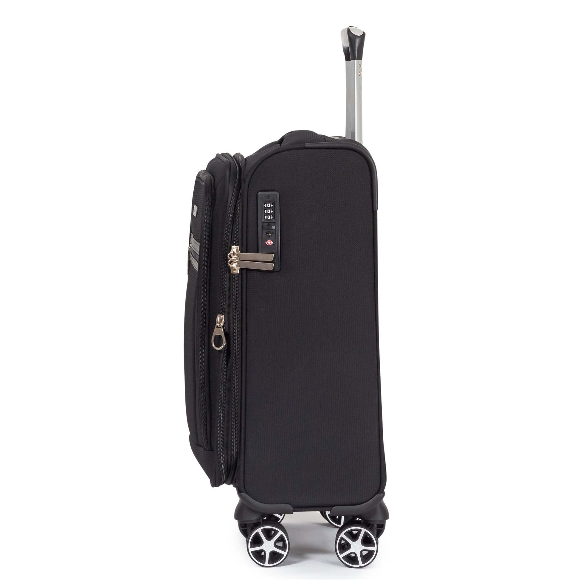 Explorer Luggage Black Explorer Onyx Carry-On Expandable Spinner Luggage