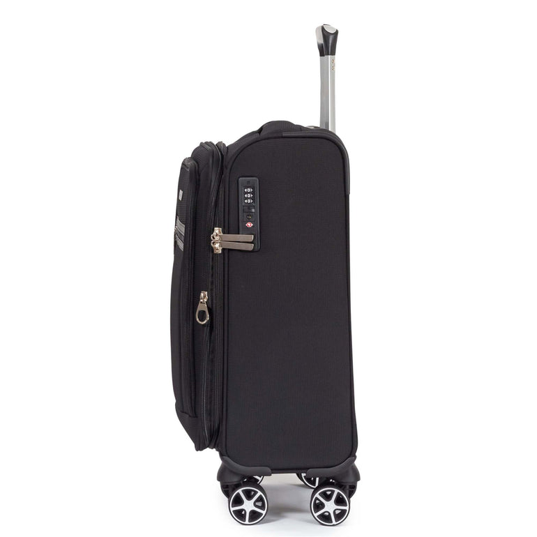Explorer Luggage Black Explorer Onyx Carry-On Expandable Spinner Luggage
