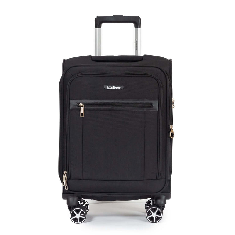 Explorer Luggage Black Explorer Onyx Carry-On Expandable Spinner Luggage