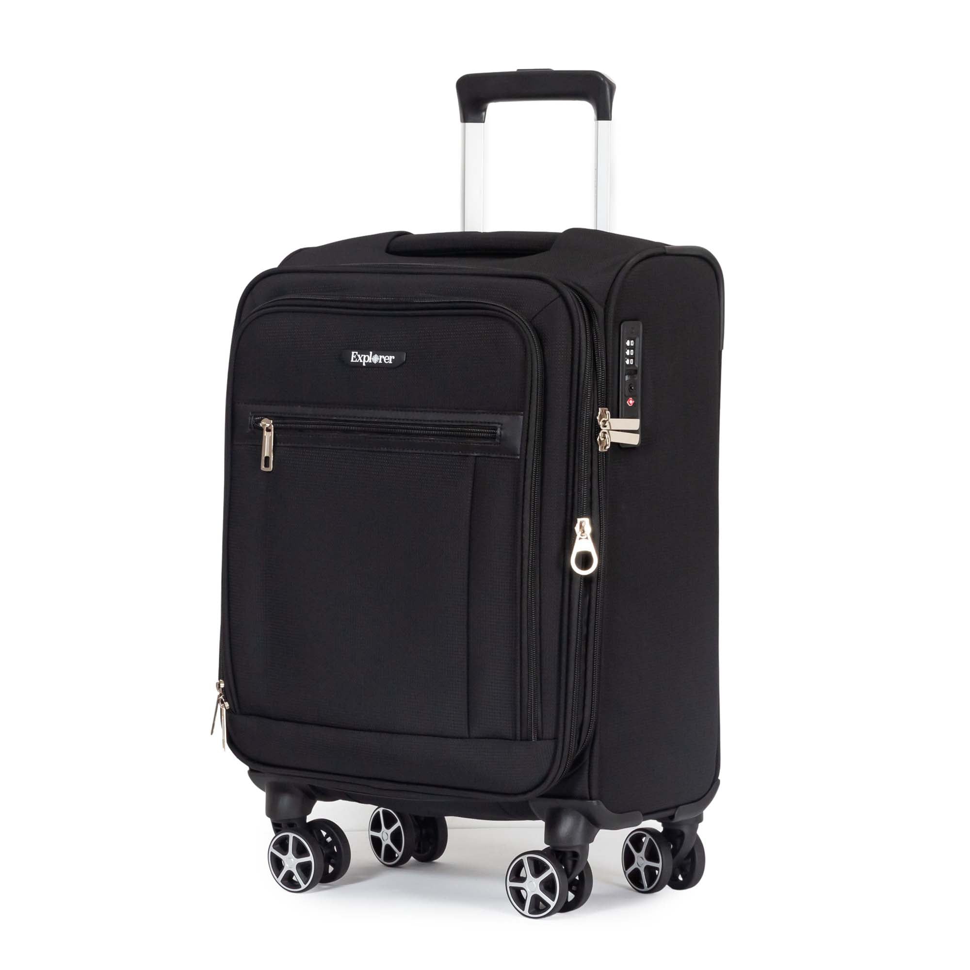 Explorer Luggage Black Explorer Onyx Carry-On Expandable Spinner Luggage