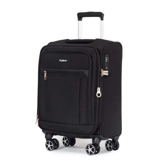 Explorer Luggage Black Explorer Onyx Carry-On Expandable Spinner Luggage