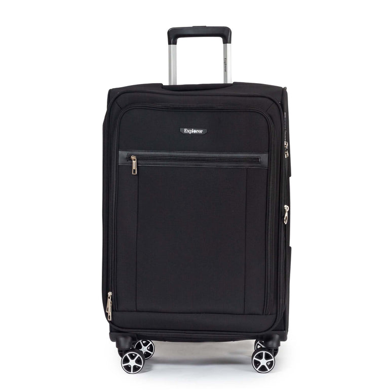 Explorer Luggage Black Explorer Onyx Expandable 2-Piece Luggage Set (Carry-On & Medium)