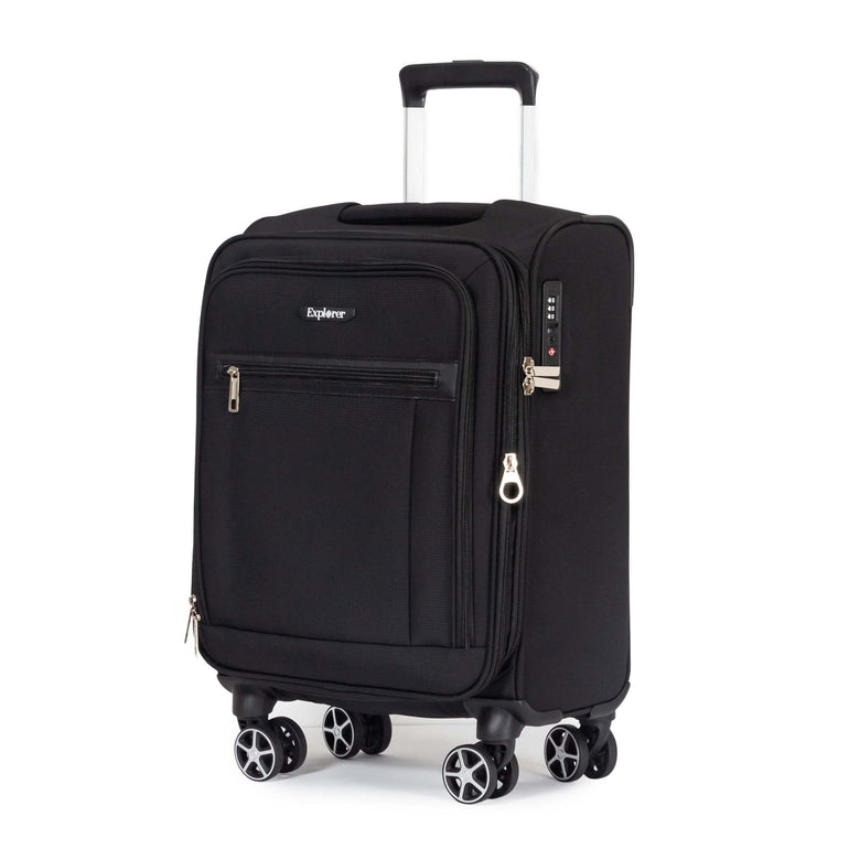 Explorer Luggage Black Explorer Onyx Expandable 3-Piece Luggage Set