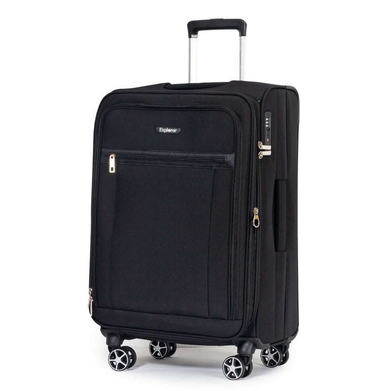 Explorer Luggage Black Explorer Onyx Expandable 3-Piece Luggage Set