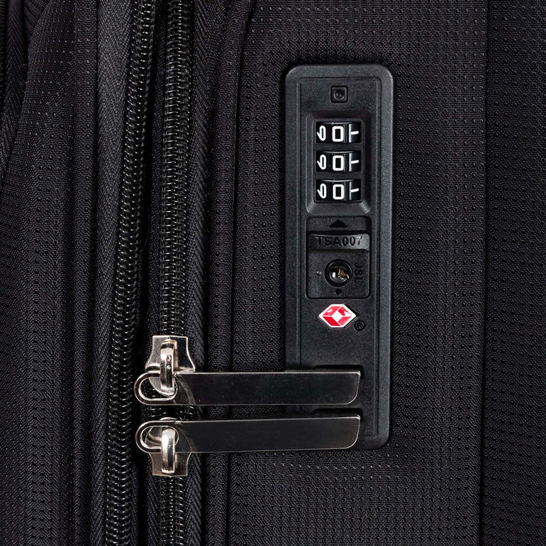 Explorer Luggage Black Explorer Onyx Large Expandable Spinner Luggage