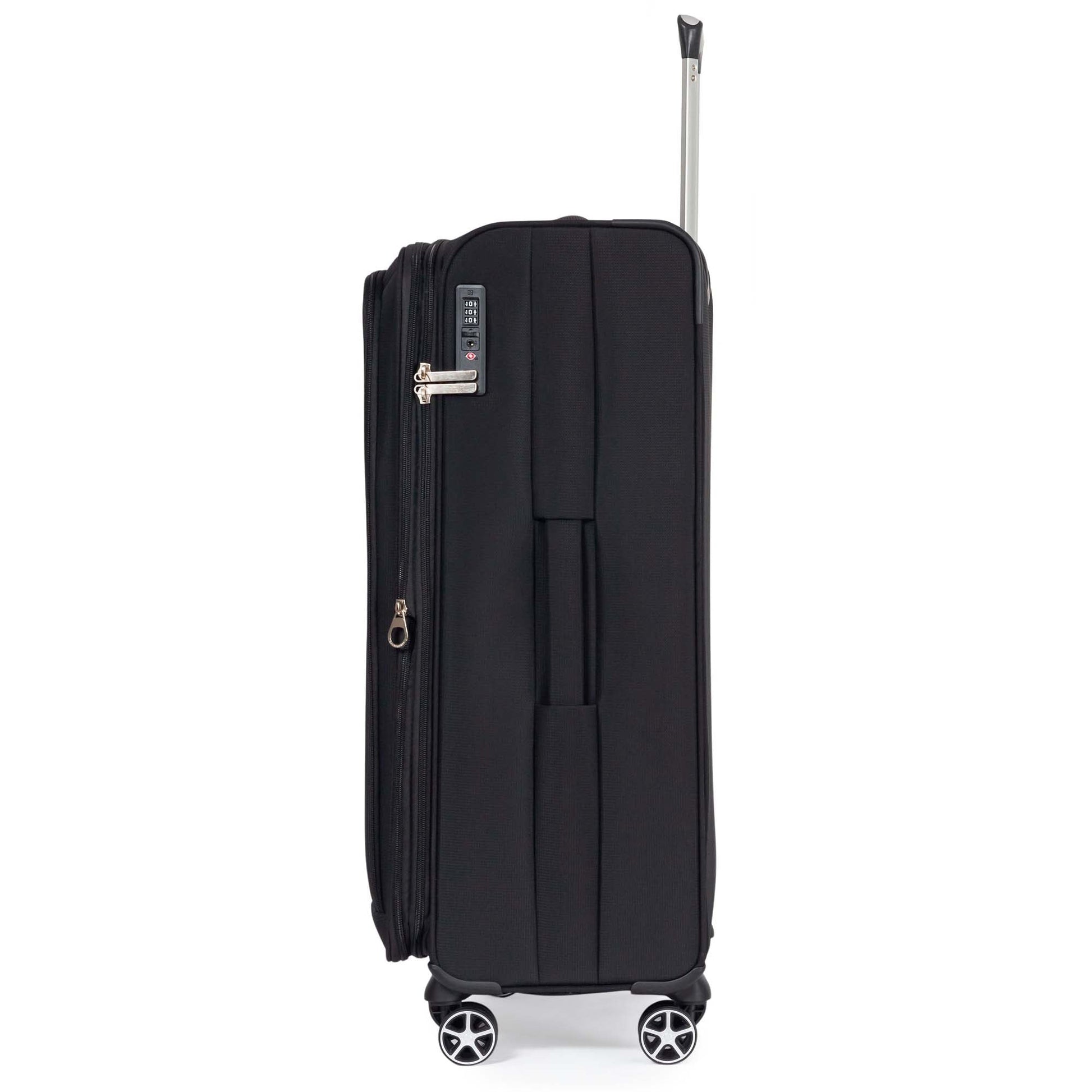Explorer Luggage Black Explorer Onyx Large Expandable Spinner Luggage