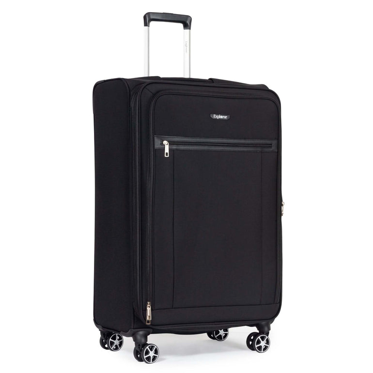 Explorer Luggage Black Explorer Onyx Large Expandable Spinner Luggage