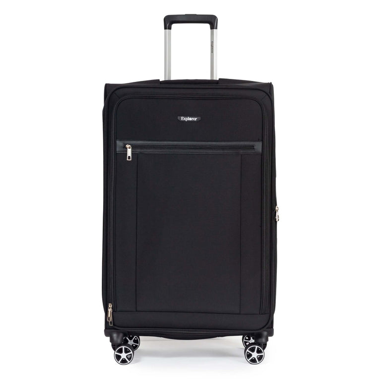Explorer Luggage Black Explorer Onyx Large Expandable Spinner Luggage
