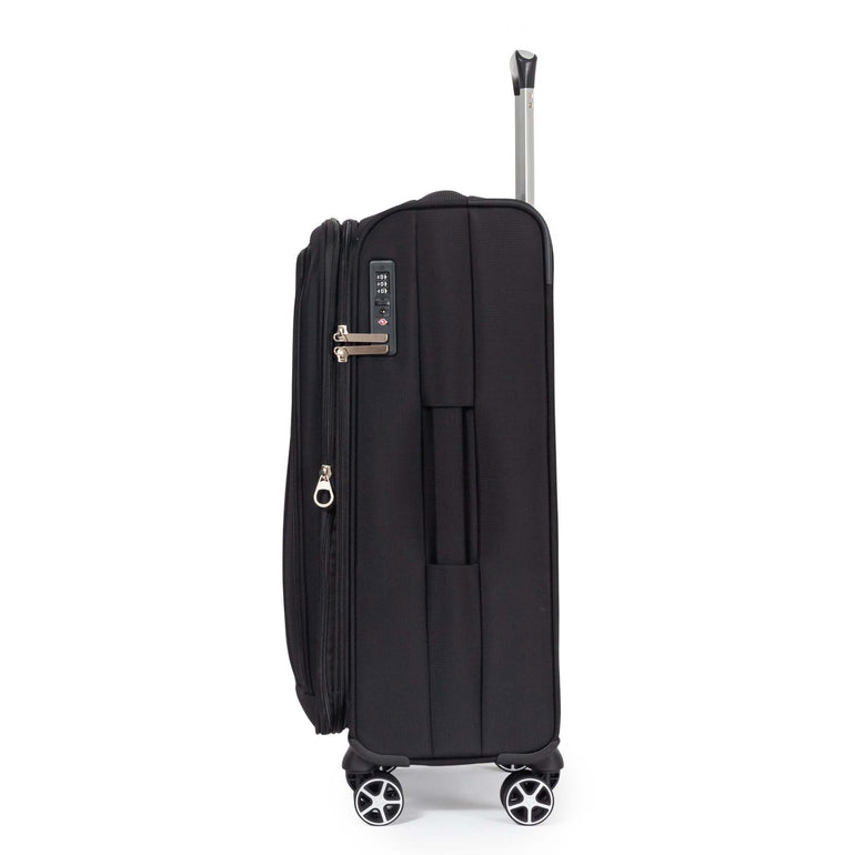 Explorer Luggage Black Explorer Onyx Medium Expandable Spinner Luggage