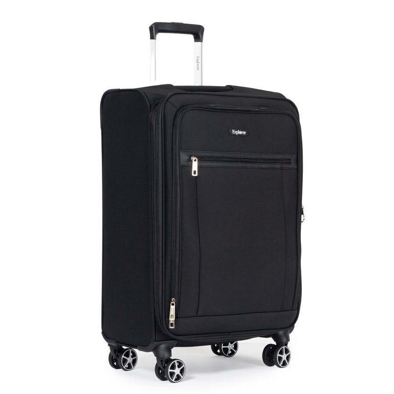 Explorer Luggage Black Explorer Onyx Medium Expandable Spinner Luggage