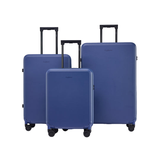 Explorer Luggage Blue Explorer Axis 3-Piece Luggage Set