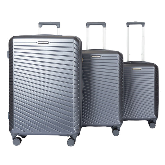 Explorer Luggage Charcoal Explorer Passport Anti-Theft Expandable 3-Piece Luggage Set