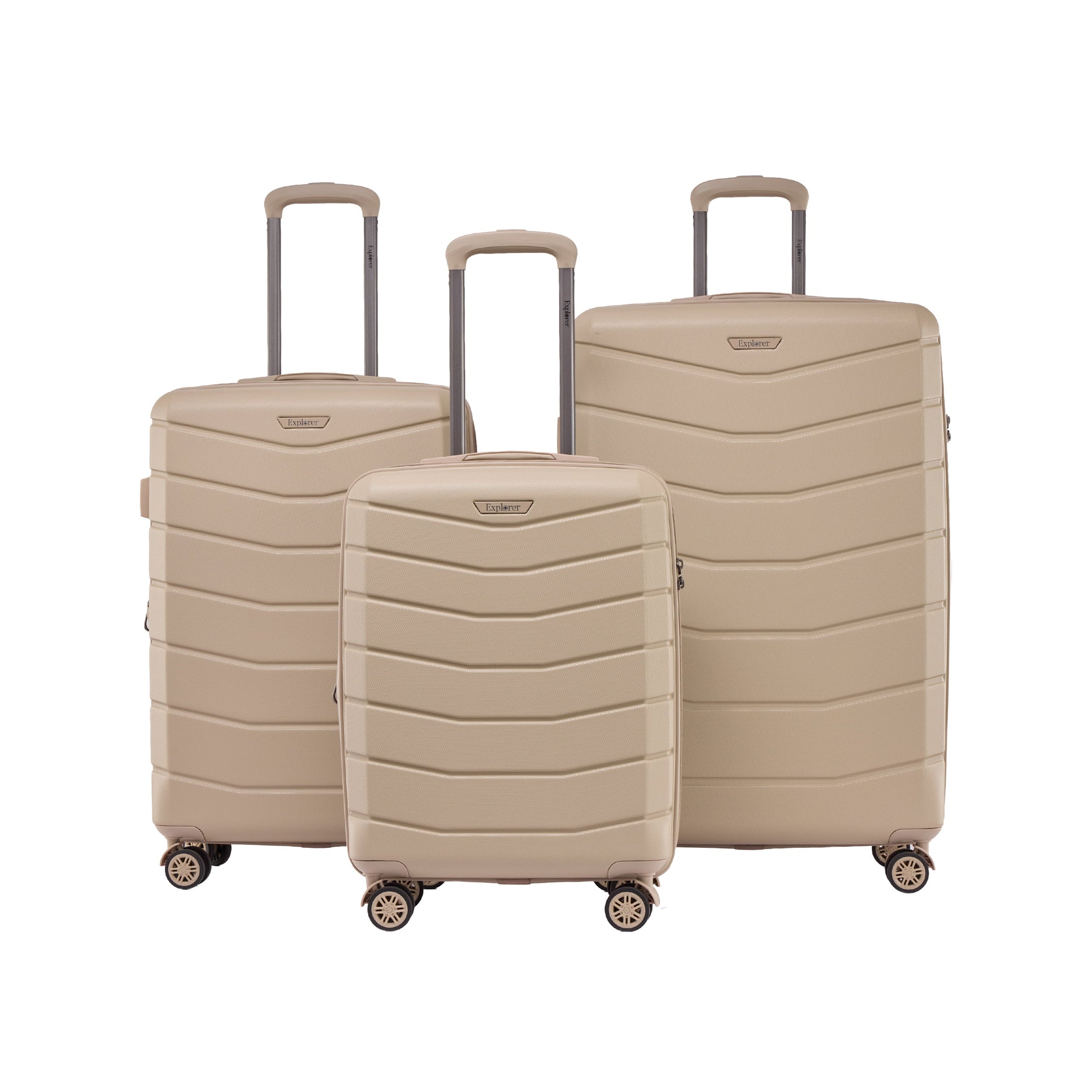 Explorer Luggage Light Beige Explorer Flex 3-Piece Expandabe Luggage Set