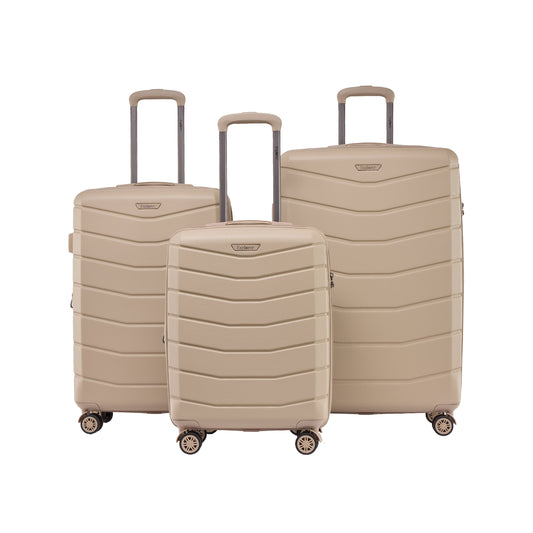 Explorer Luggage Light Beige Explorer Flex 3-Piece Expandabe Luggage Set