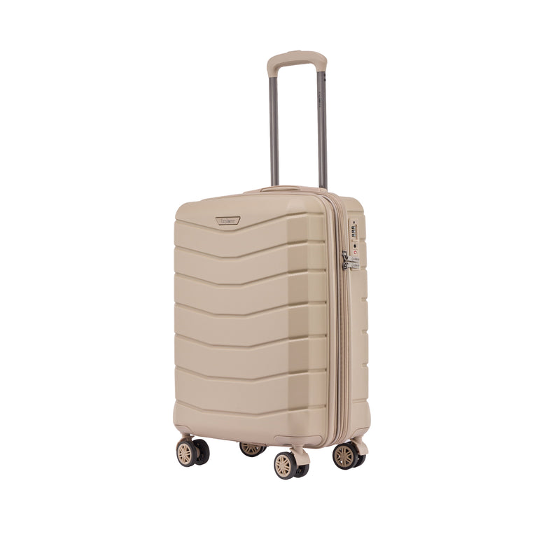 Explorer Luggage Light Beige Explorer Flex Expandable Carry-On Luggage