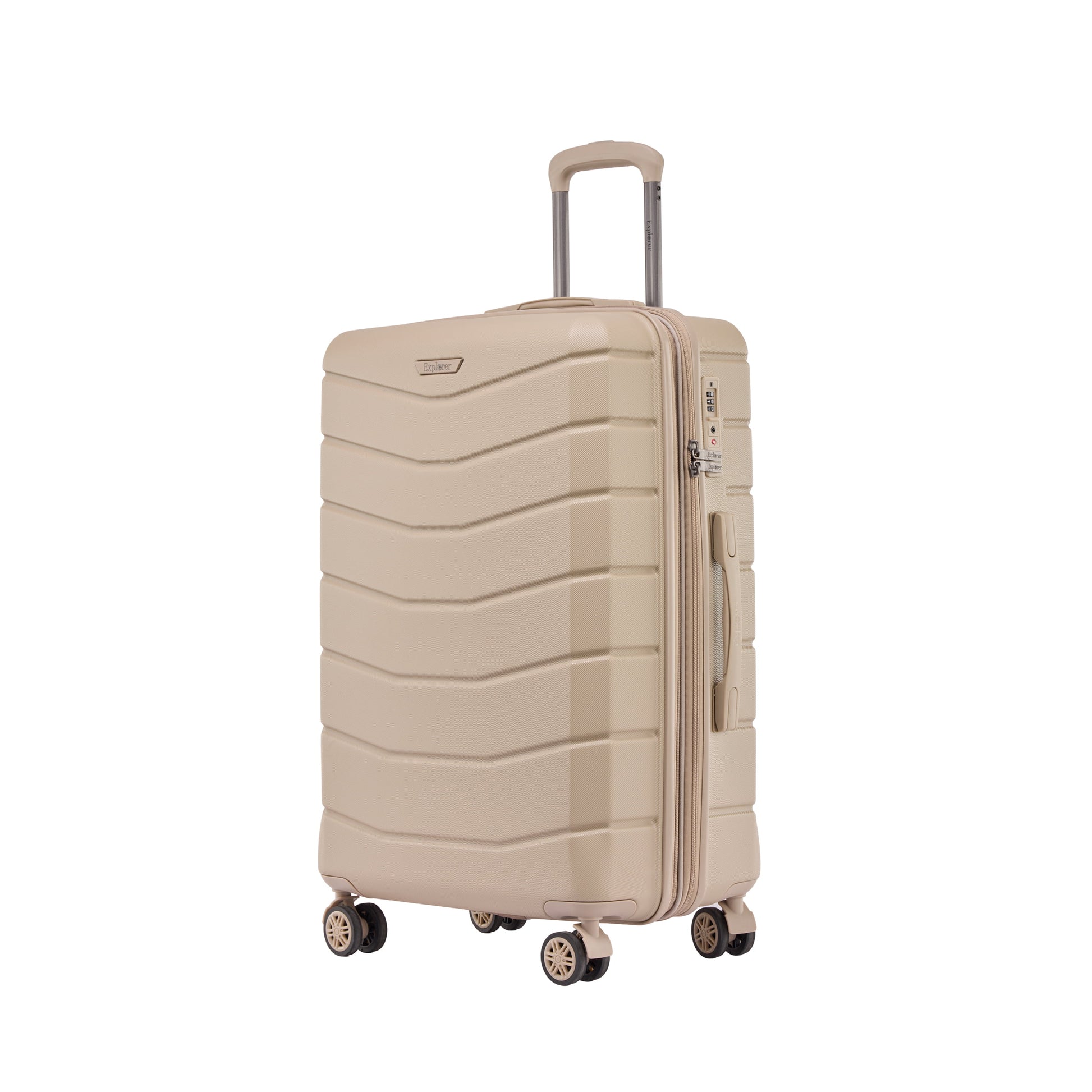 Explorer Luggage Light Beige Explorer Flex Expandable Medium Luggage