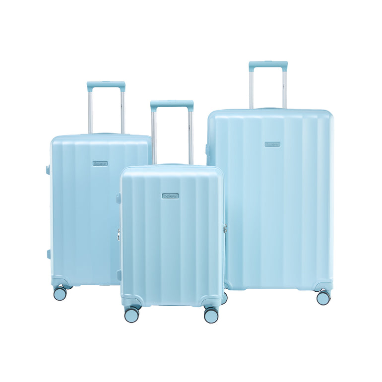 Explorer Luggage Light Blue Explorer Latitude 3-Piece Expandable Luggage Set