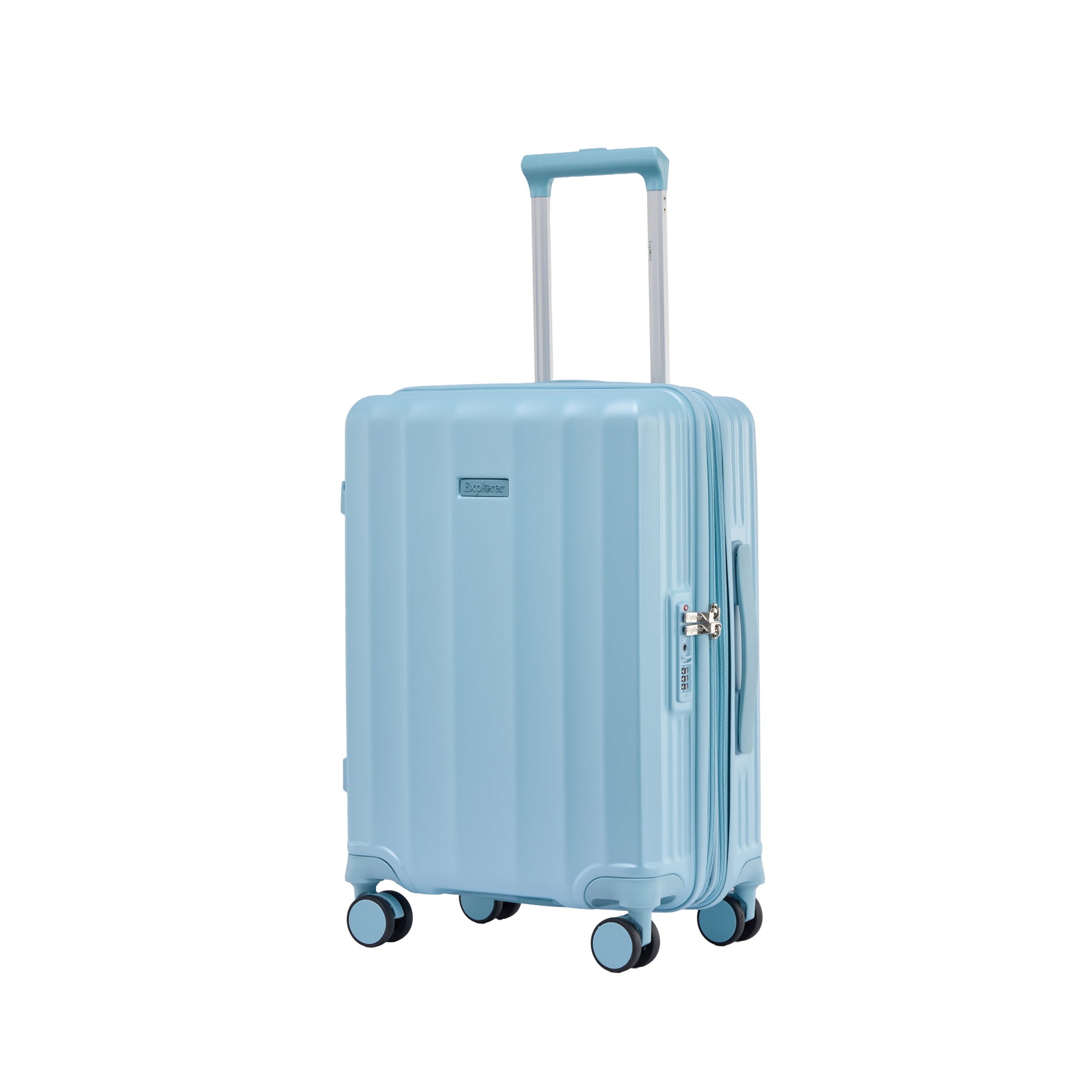 Explorer Luggage Light Blue Explorer Latitude Expandable Carry-On Luggage