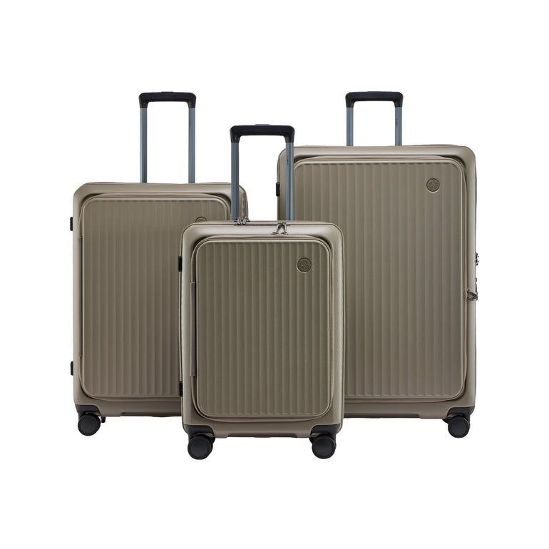 Explorer Luggage Light Coffee Explorer Terra 3-Piece Expandable Luggage Set